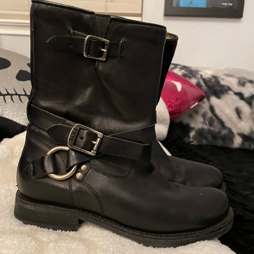 Frye Black Leather Men's Boots